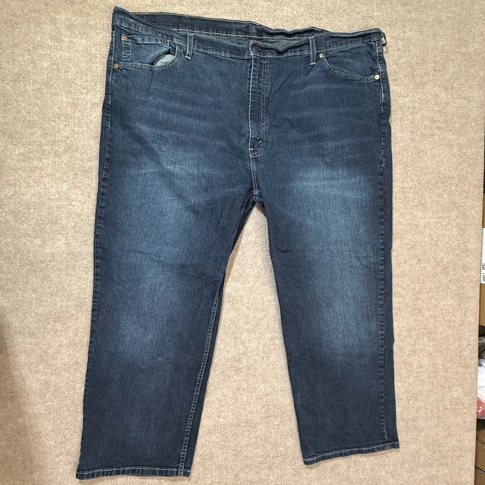 Levi's Jeans Men's 50x29 Blue 501 Button Fly Straight Leg S40196 Plus Size